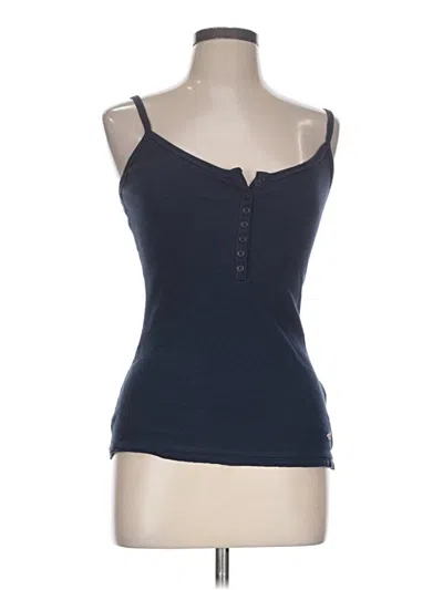 Pre-owned Hollister Tank Top Blue Strapless Neckline Tops