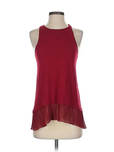 Pre-owned Hollister Tank Top Burgundy Halter Neckline Tops