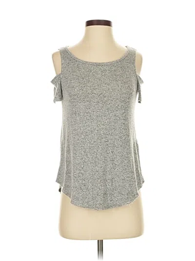 Pre-owned Hollister Tank Top Gray Cold Shoulder Neckline Tops