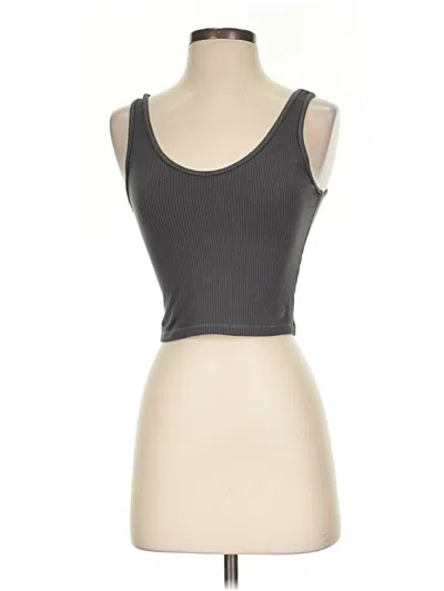 Pre-owned Hollister Tank Top Gray Strapless Neckline Tops