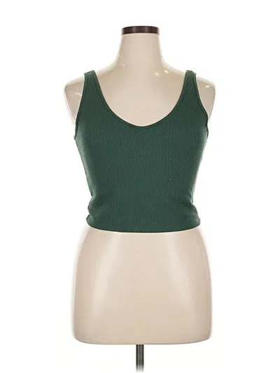 Pre-owned Hollister Tank Top Green Halter Neckline Tops