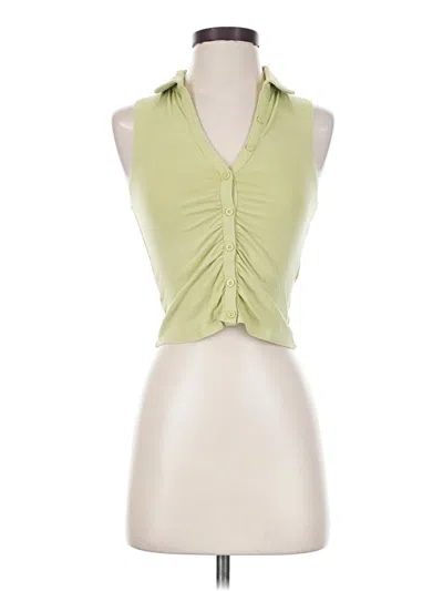 Pre-owned Hollister Tank Top Green Halter Neckline Tops