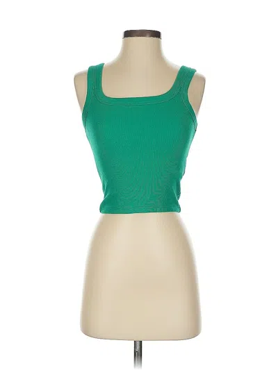 Pre-owned Hollister Tank Top Green Strapless Neckline Tops