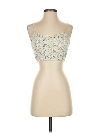 Pre-owned Hollister Tank Top Ivory Strapless Neckline Tops In White