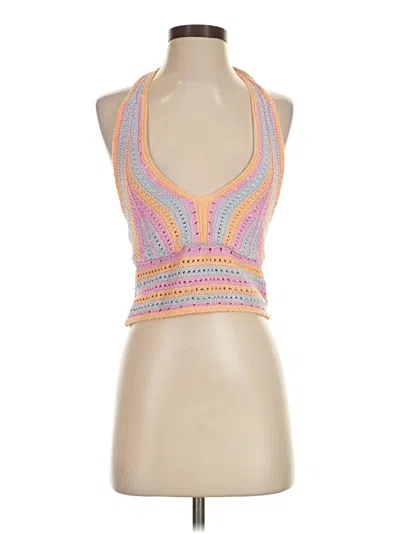 Pre-owned Hollister Tank Top Pink Halter Neckline Tops