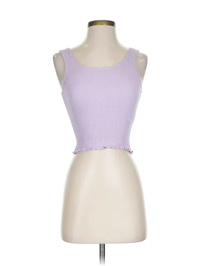 Pre-owned Hollister Tank Top Purple Strapless Neckline Tops