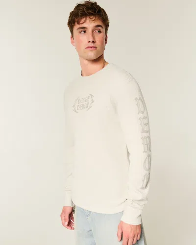 Hollister Thermal Dodge Demon Graphic Shirt In White