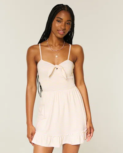 Hollister Tie Front Knit Mini Dress