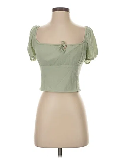 Pre-owned Hollister Tube Top Green Strapless Neckline Tops