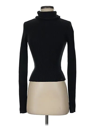 Pre-owned Hollister Turtleneck Sweater In Black