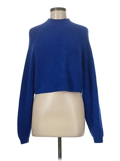 Pre-owned Hollister Turtleneck Sweater In Blue