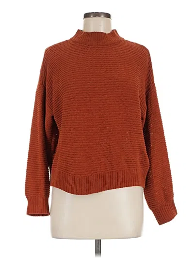 Pre-owned Hollister Turtleneck Sweater In Brown