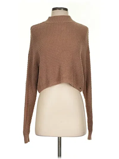 Pre-owned Hollister Turtleneck Sweater In Brown