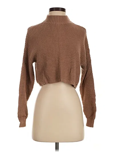Pre-owned Hollister Turtleneck Sweater In Brown
