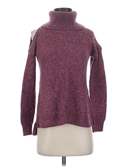 Pre-owned Hollister Turtleneck Sweater In Burgundy