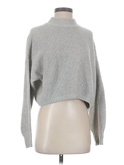 Pre-owned Hollister Turtleneck Sweater In Gray