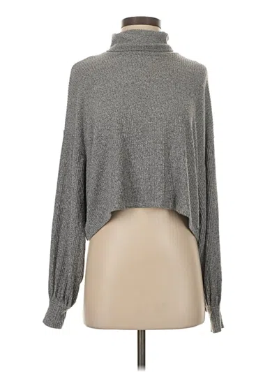 Pre-owned Hollister Turtleneck Sweater In Gray