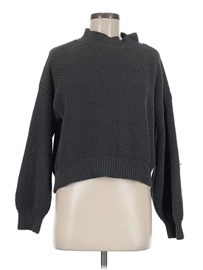 Pre-owned Hollister Turtleneck Sweater In Gray