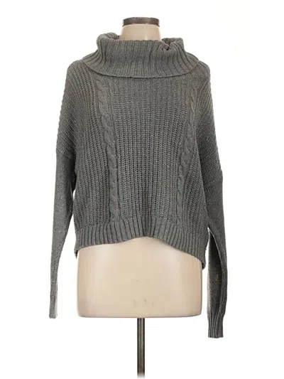 Pre-owned Hollister Turtleneck Sweater In Gray