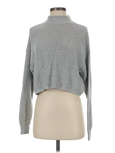Pre-owned Hollister Turtleneck Sweater In Gray