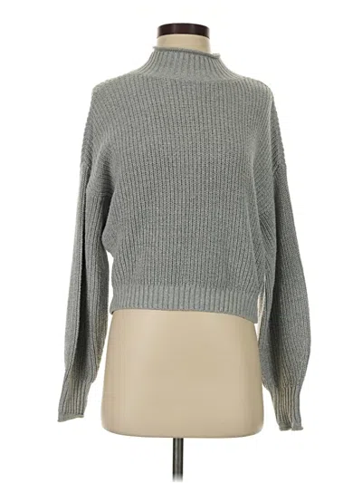 Pre-owned Hollister Turtleneck Sweater In Gray