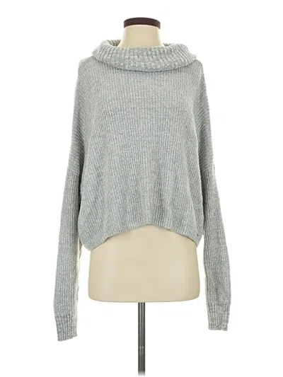 Pre-owned Hollister Turtleneck Sweater In Gray