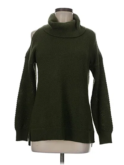 Pre-owned Hollister Turtleneck Sweater In Green