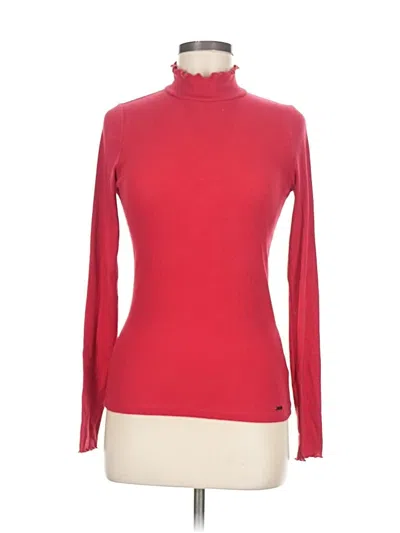 Pre-owned Hollister Turtleneck Sweater In Red