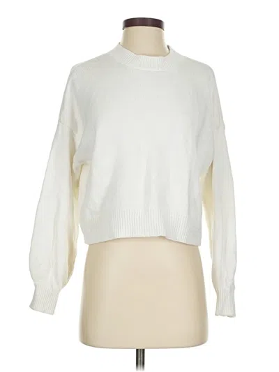 Pre-owned Hollister Turtleneck Sweater In White