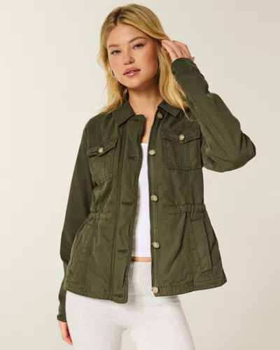 Hollister Twill Y2k Military Jacket
