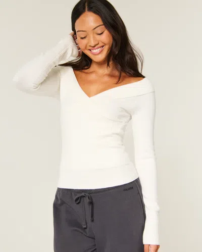 Hollister Twist Off-the-shoulder Sweater In Multi