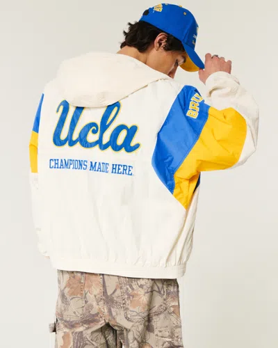 Ucla Bruins Graphic Hooded Windbreaker Jacket In Multi from Hollister