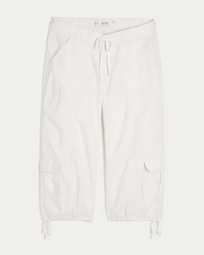 Hollister Ultra Low-rise Baggy Capri Pants In White