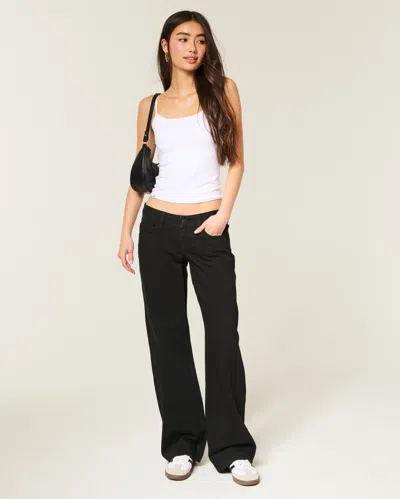 Hollister Ultra Low-rise Black Baggy Jeans