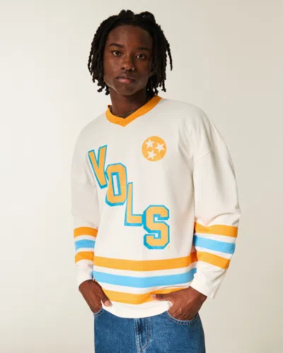 Hollister University Of Tennessee Volunteers Graphic Hockey Jersey In White