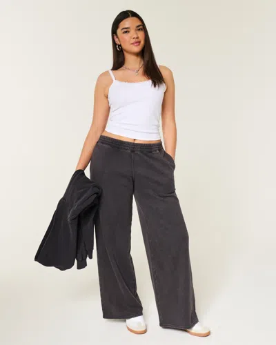 Hollister Washed Baggy Sweatpants In White