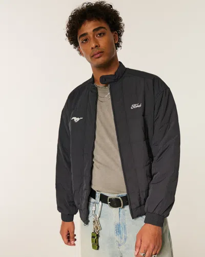 Hollister Zip-up Ford Graphic Jacket In Brown