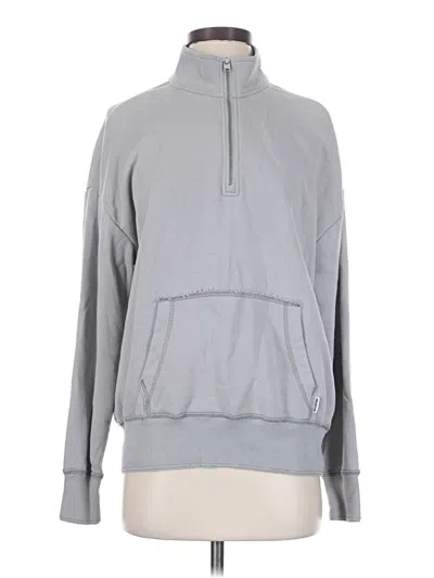 Pre-owned Hollister Zip Up Hoodie In Gray