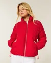 Hollister Zip-up Pattern Puffer Jacket