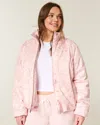 Hollister Zip-up Pattern Puffer Jacket