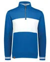 Holloway Men's All-american Fleece Colorblocked Quarter-zip Sweatshirt In Multi