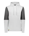 Holloway Men's All-american Team Fleece Colorblocked Hooded Sweatshirt In White