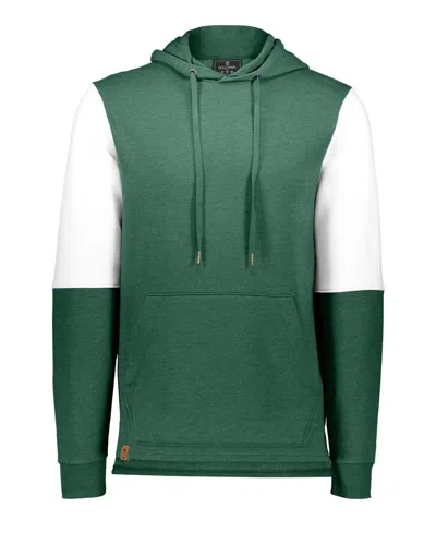 Holloway Men's All-american Team Fleece Colorblocked Hooded Sweatshirt In Green