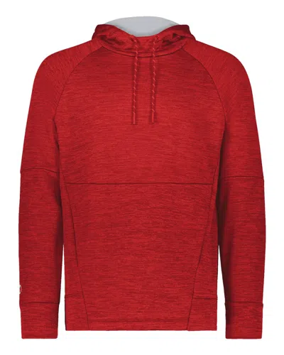 Holloway Men's All-pro Performance Fleece Hooded Sweatshirt In Red