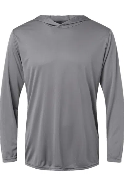 Holloway Momentum Hooded Long Sleeve T-shirt In Pink