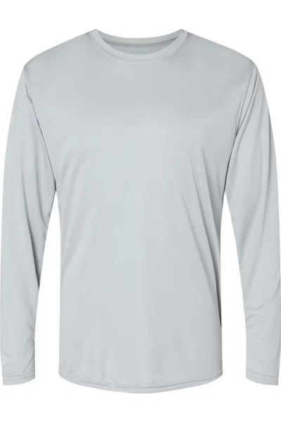 Holloway Momentum Long Sleeve T-shirt In Silver