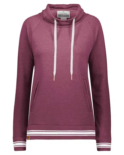 Holloway Women's All-american Fleece Funnel Neck Sweatshirt In Purple