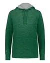 Holloway Women's All-pro Performance Fleece Hooded Sweatshirt In Green