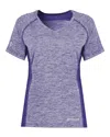 Holloway Women's Electrify Coolcore V-neck T-shirt In Purple