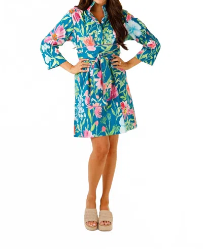 Holly Shae Design Arden Dress In Blue/green In Multi